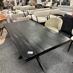 Eetkamertafel Wesley 160cm, Mango, zwart